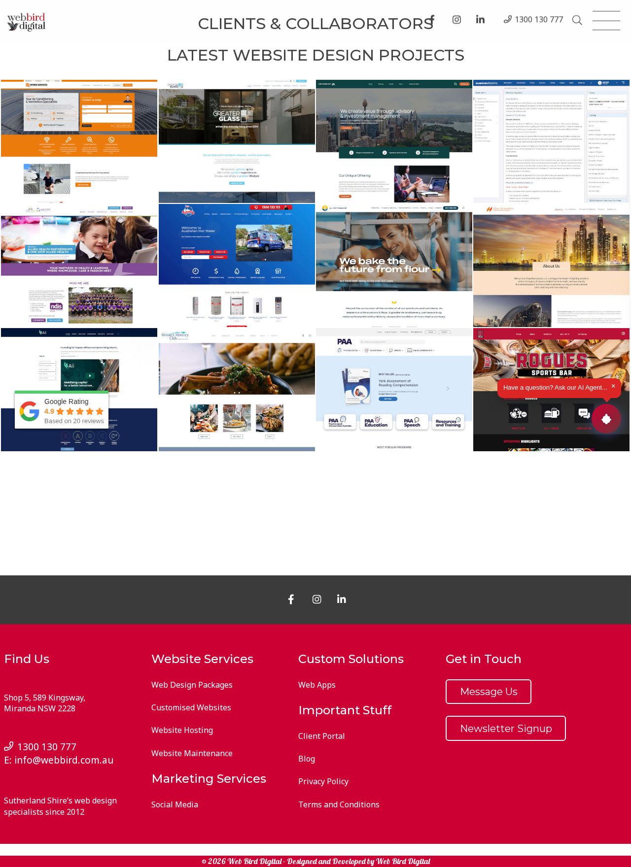 Webbird Media website