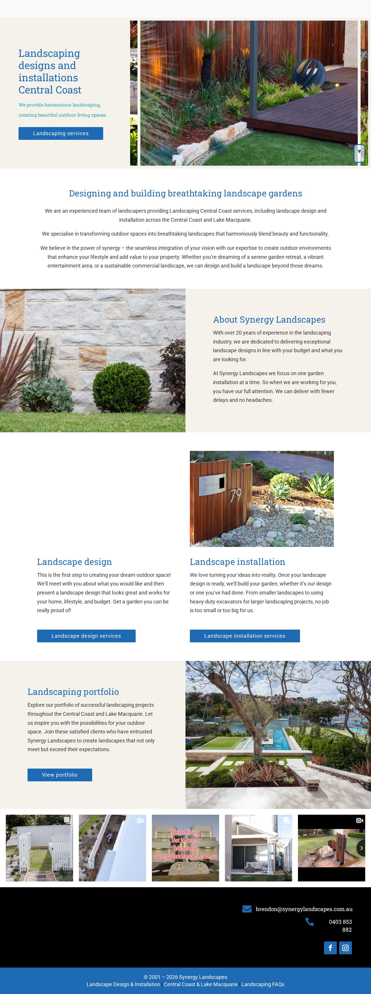 Synergy Landscapes website
