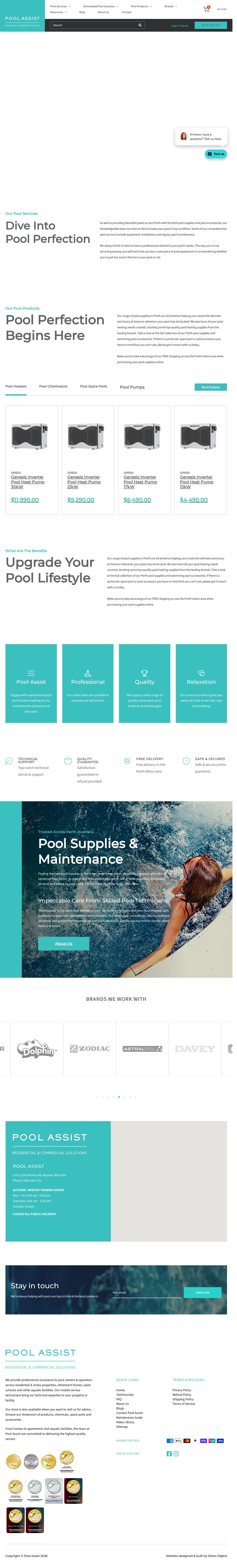 Pool Assist website