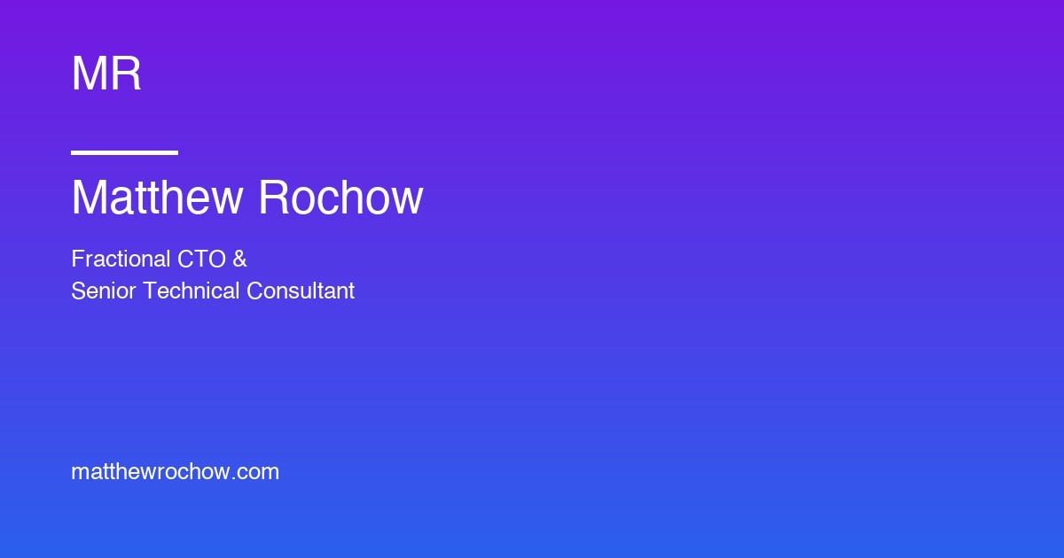 Australian Wordpress Developer - Matthew Rochow cover photo