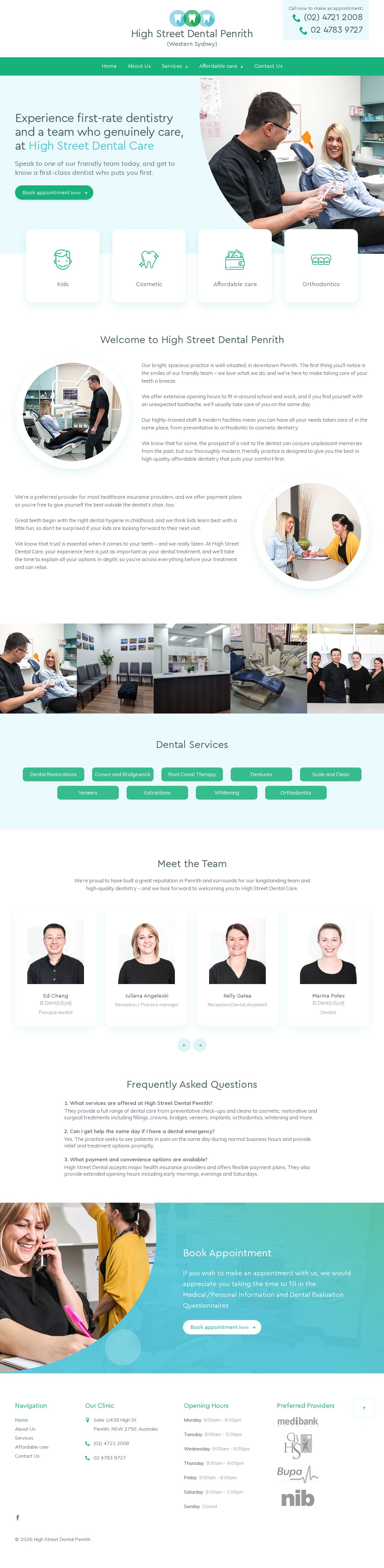 High Street Dental website