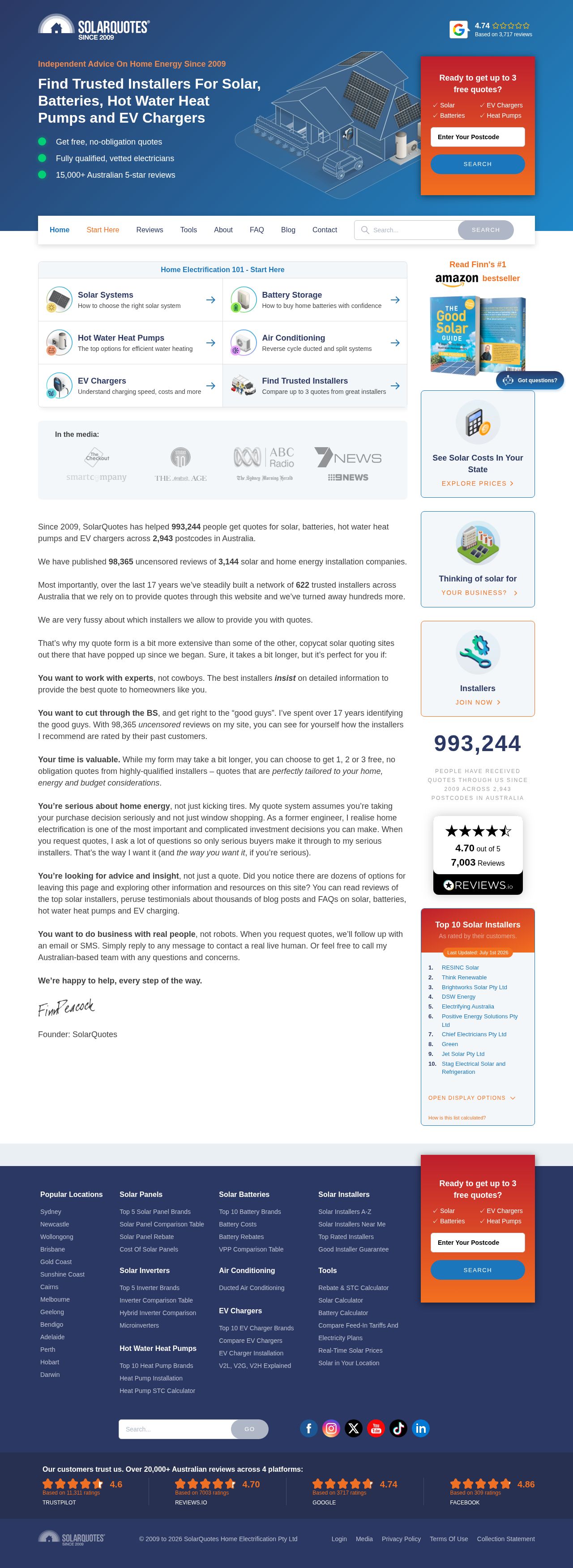 Solar Panels website