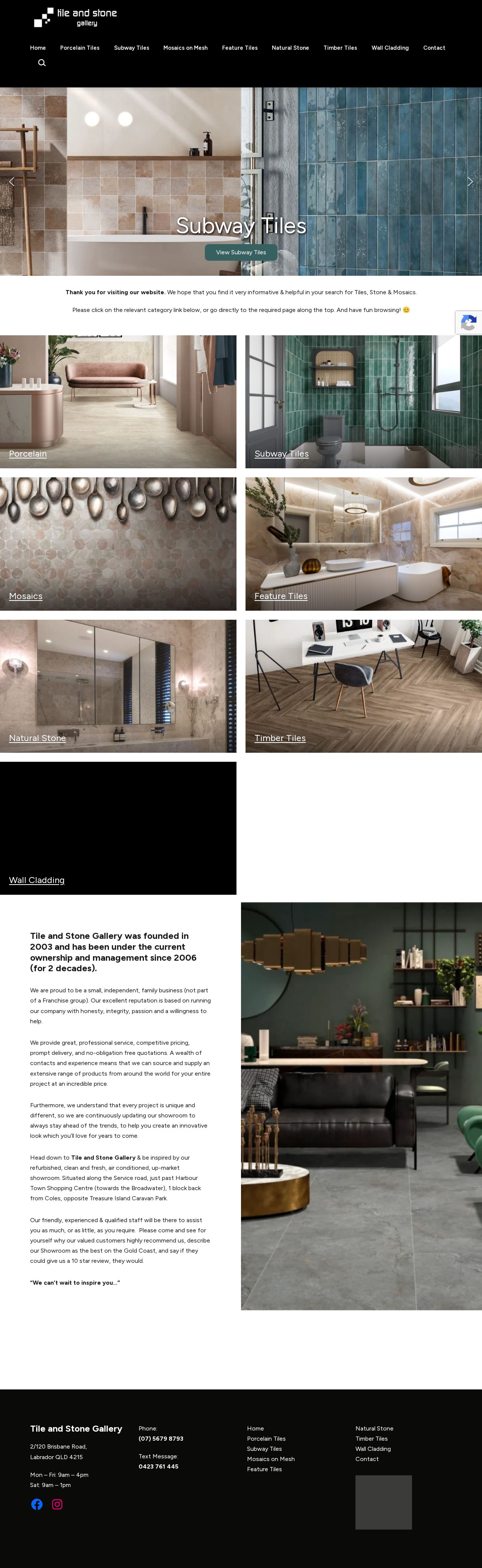 Tile and Stone Gallery website