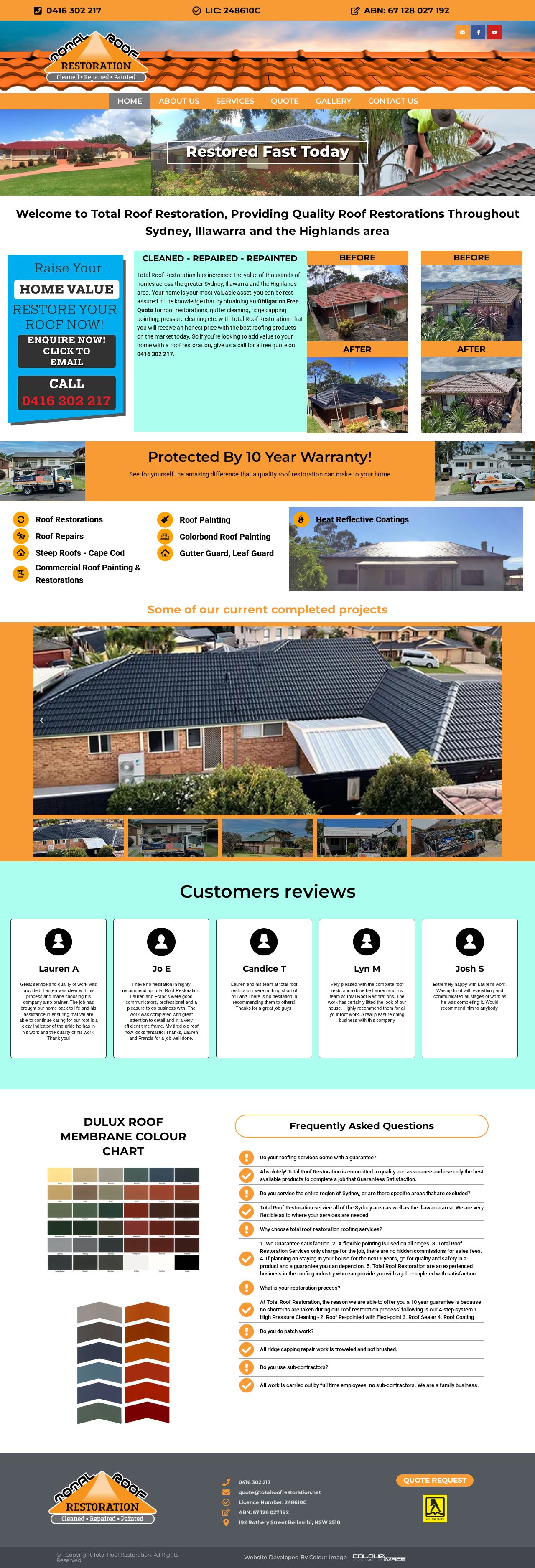 total roof restoration website