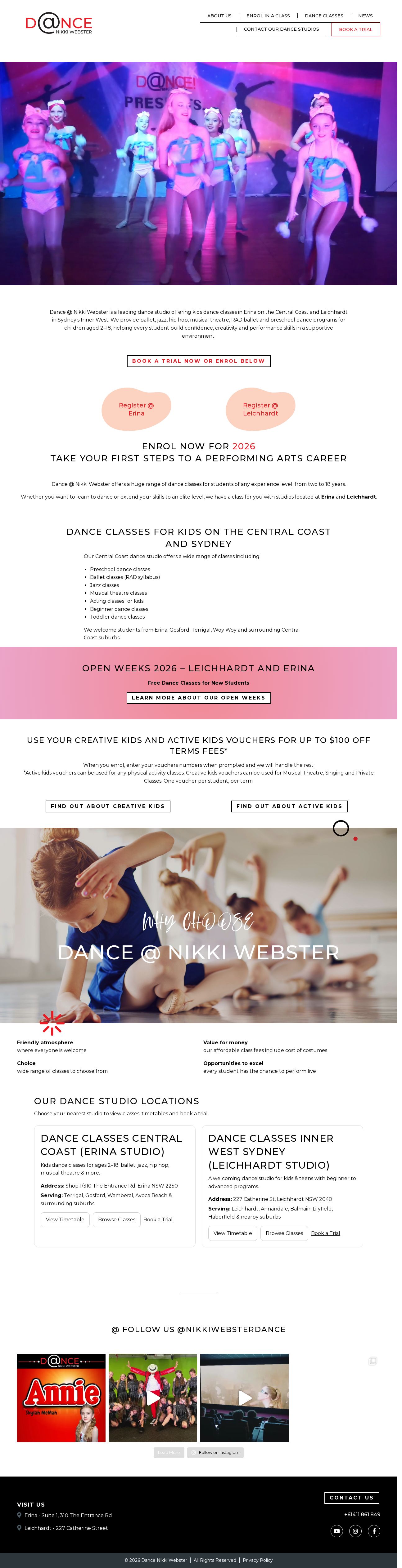 Dance @ Nikki Webster website