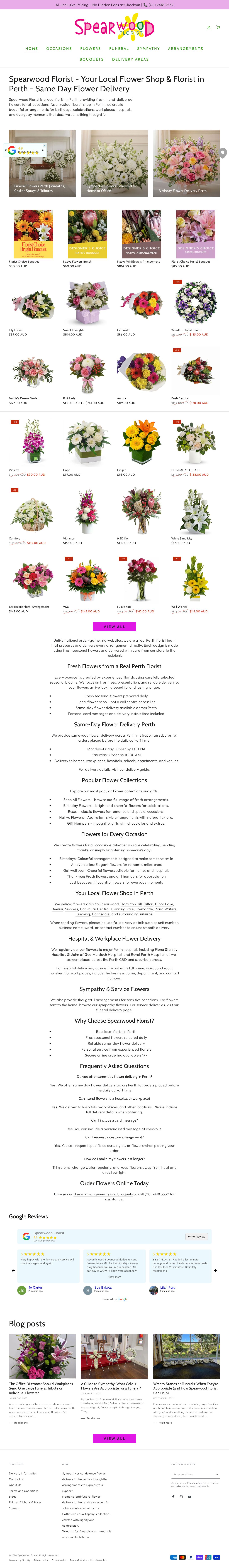 Spearwood Florist website