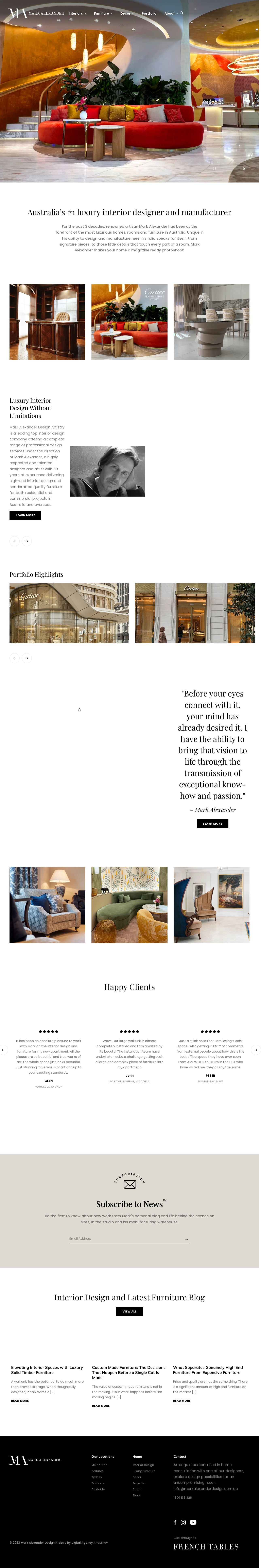 Mark Alexander Design Artistry website