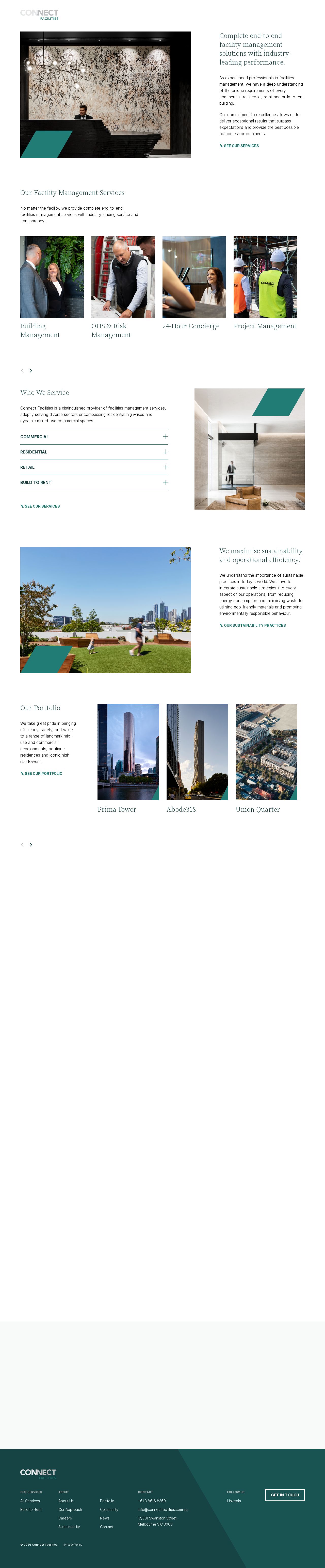 Connect Facilities website