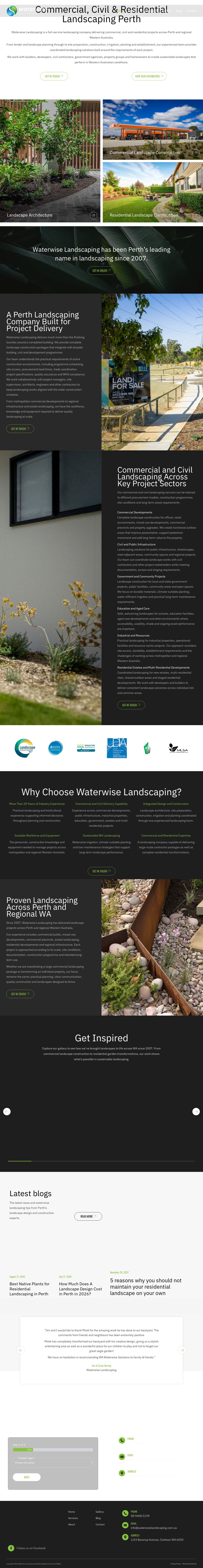 Waterwise Landscaping website