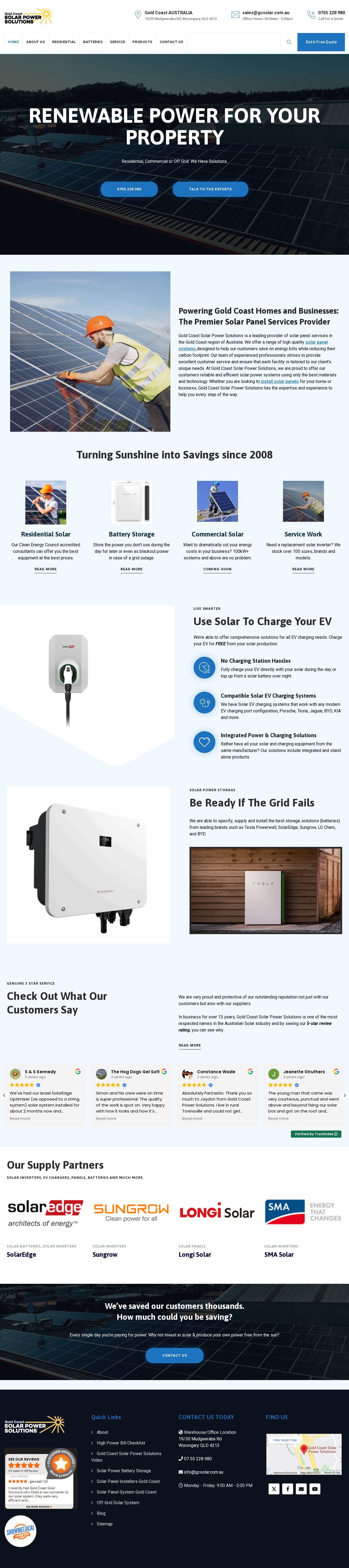 Gold Coast Solar Power Solutions website