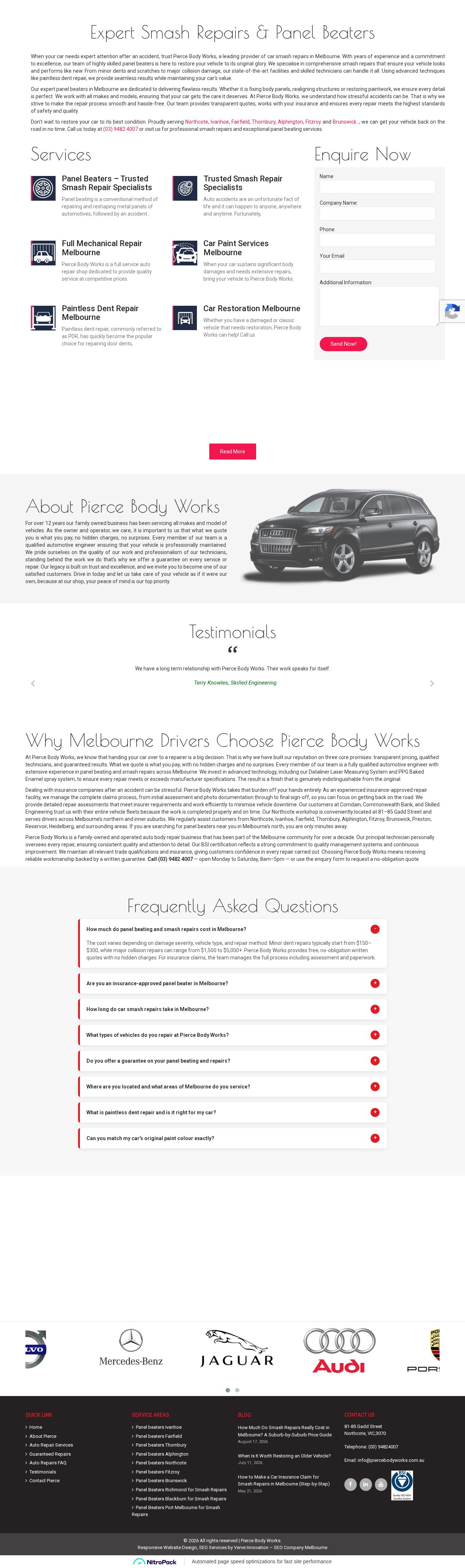 Pierce Body Works website
