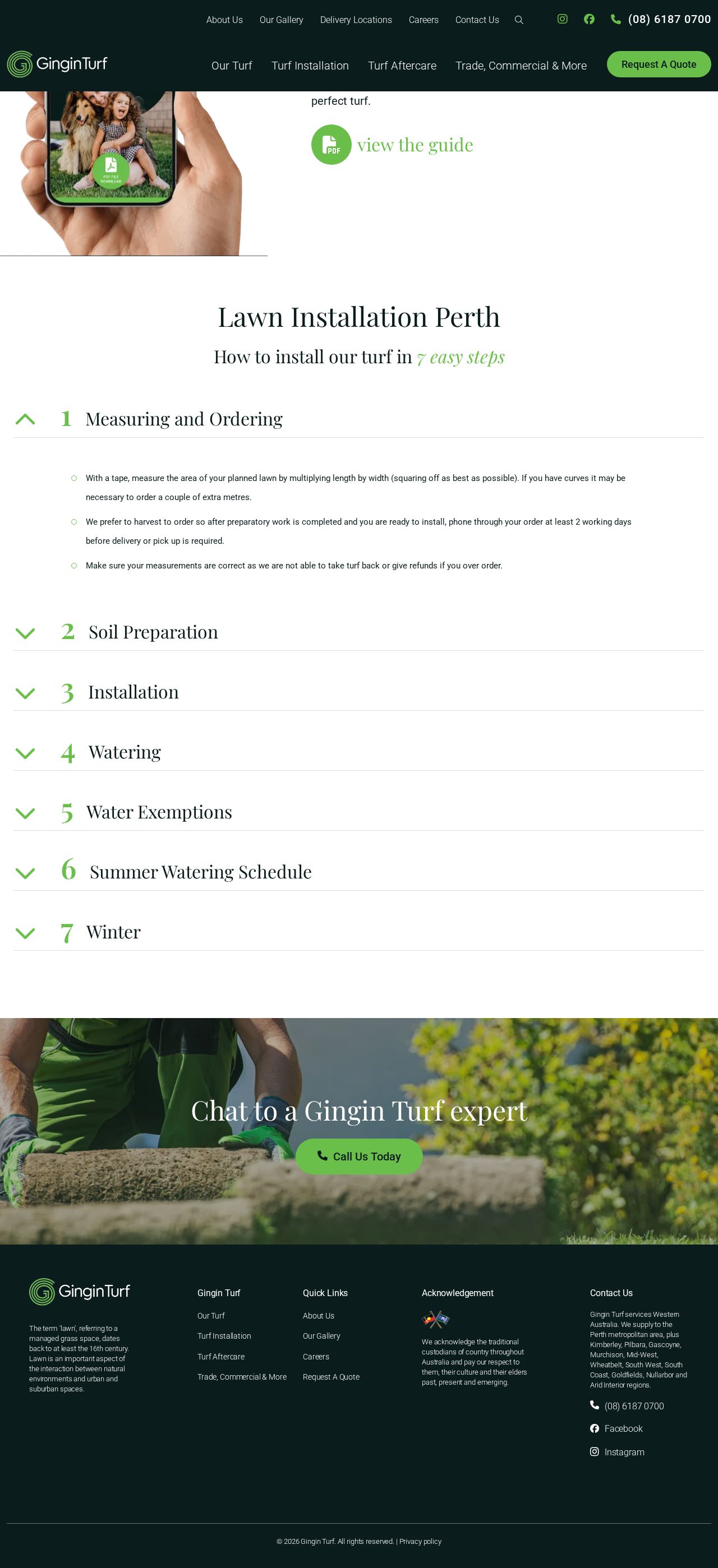 Gingin Turf website