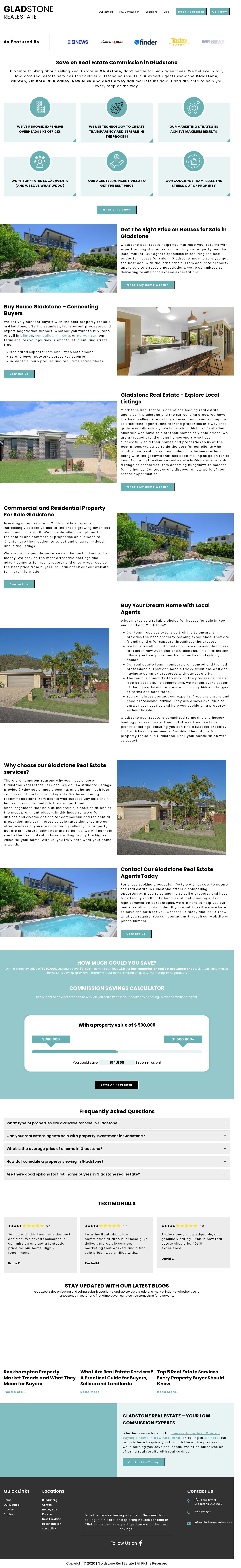 Gladstone Real Estate website