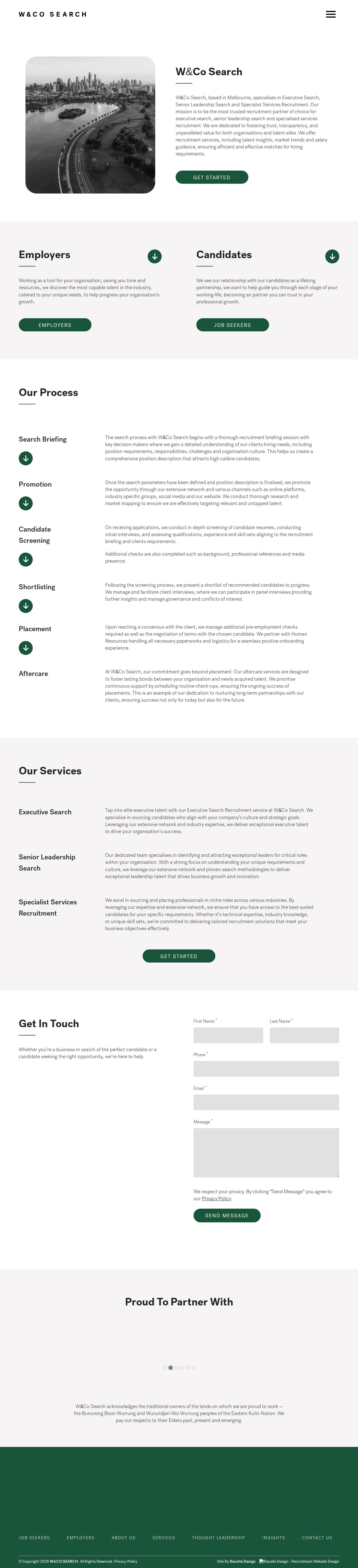 W&CO Search website