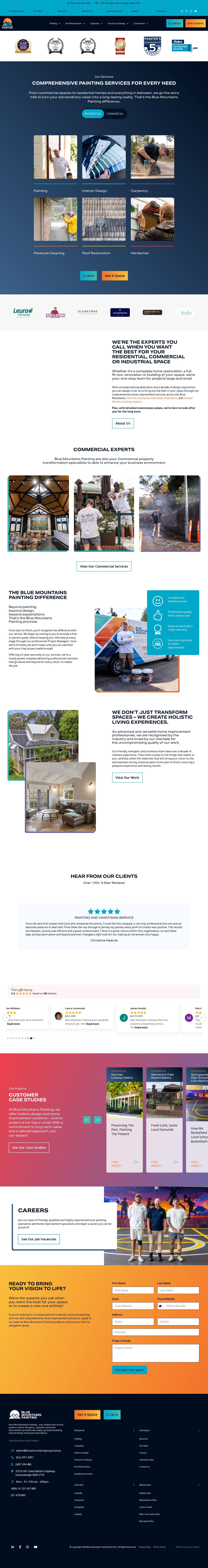 Bluemountainspainting website