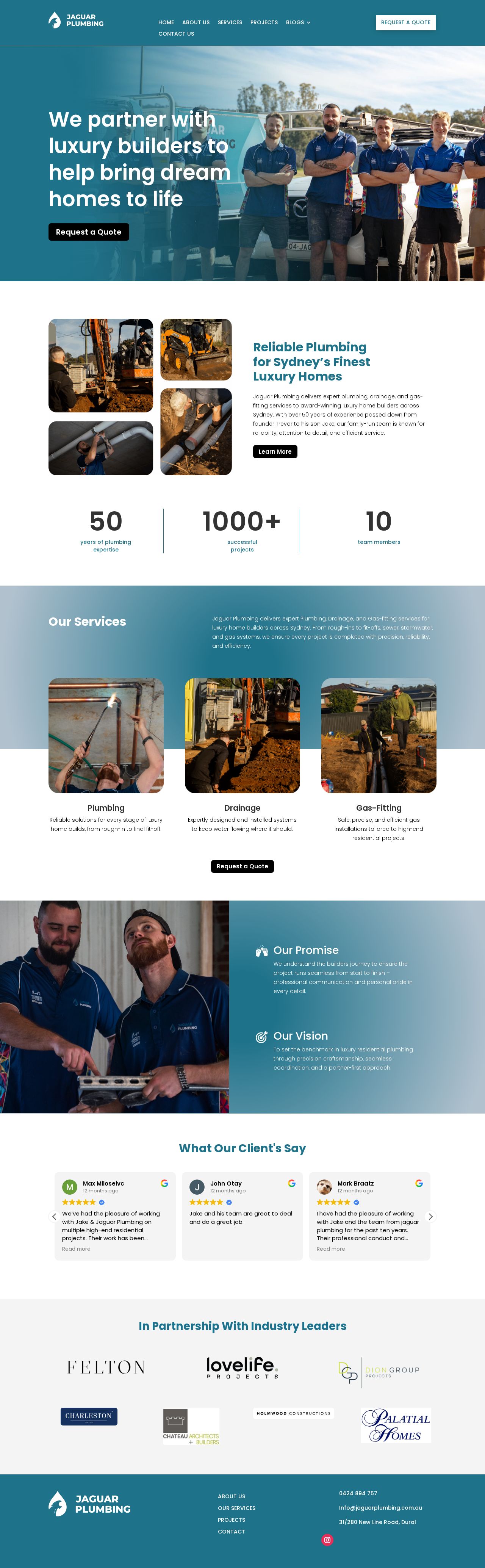 Jaguar Plumbing website