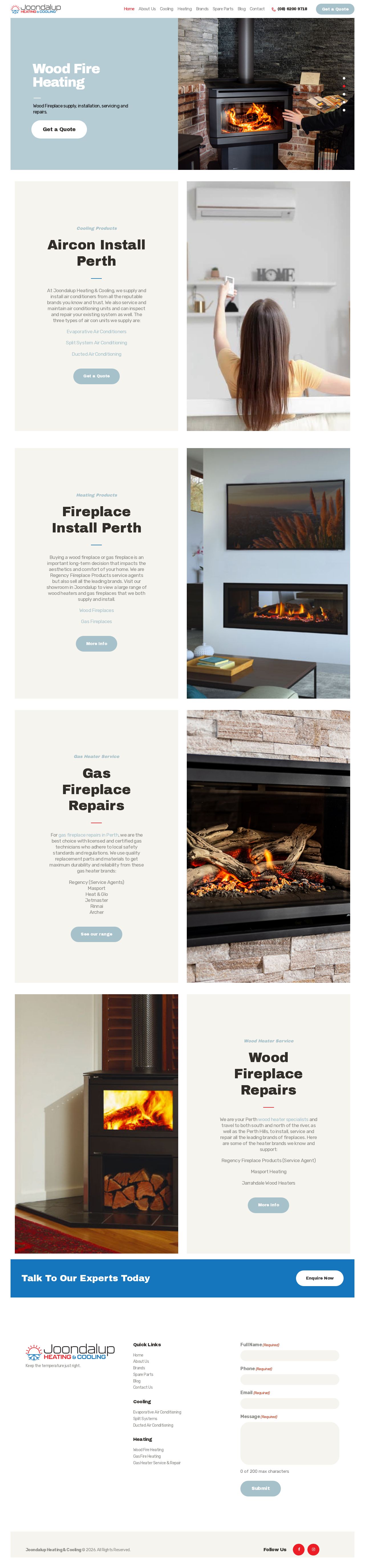 Joondalup Heating & Cooling website