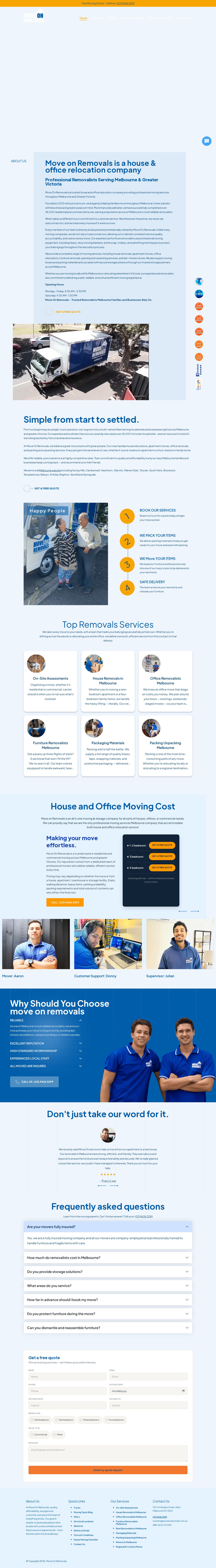 Move On Removals website