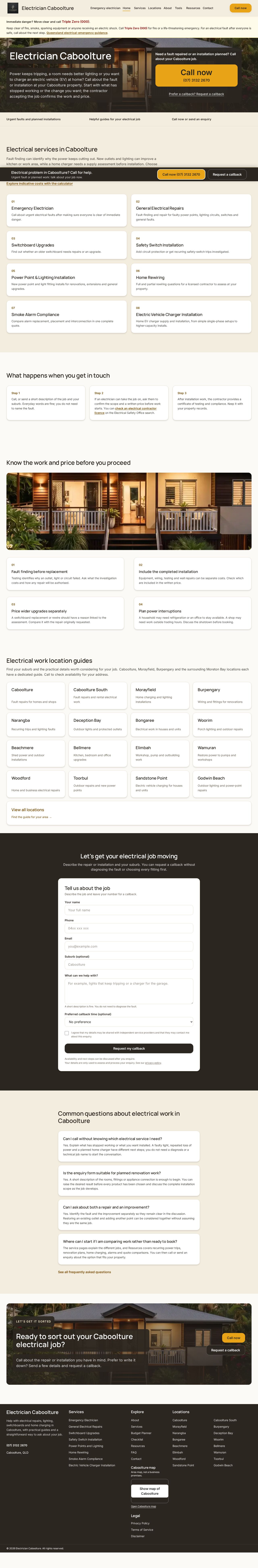 Electrician Caboolture website