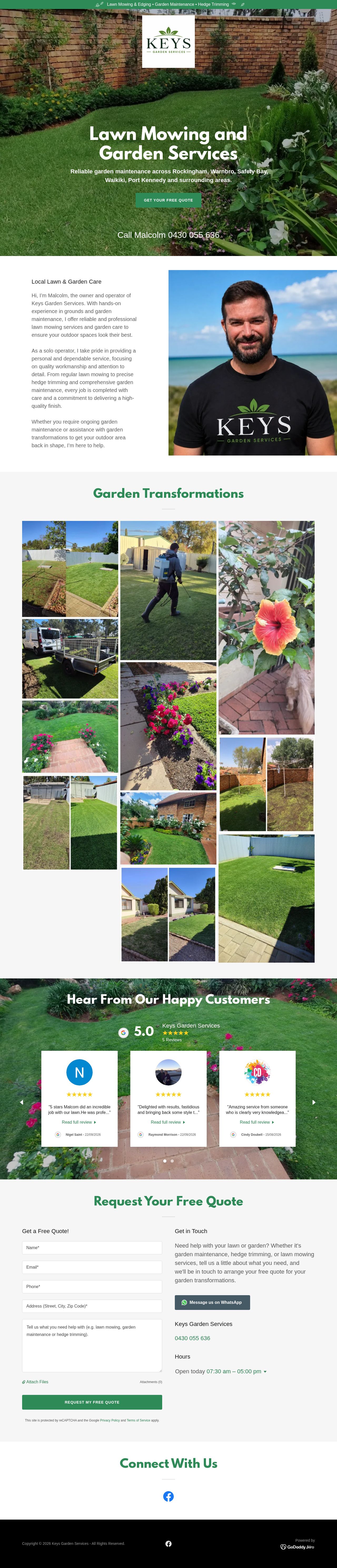 Keys Garden Services website