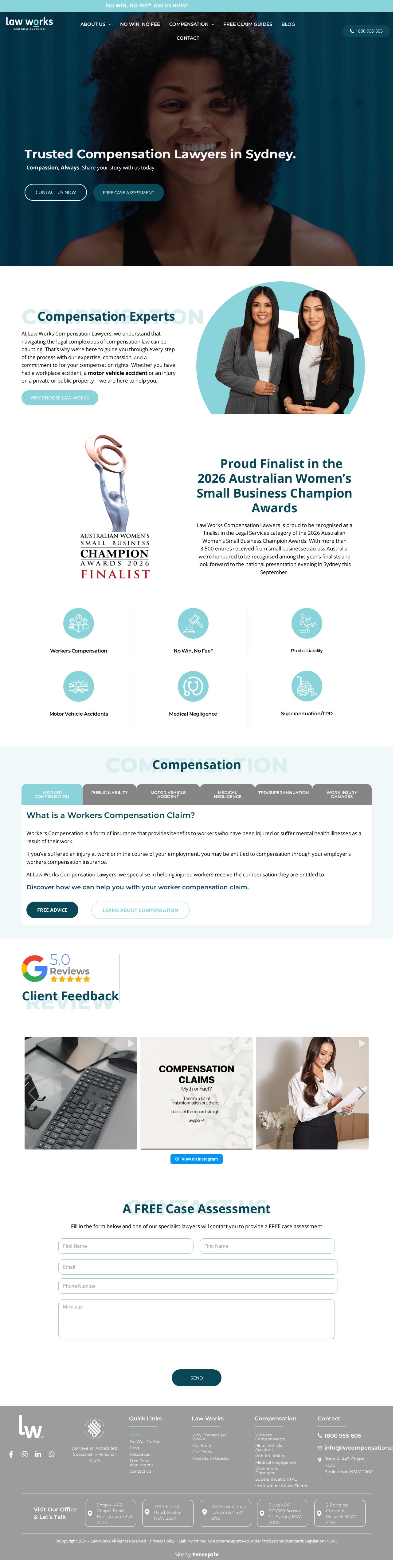 Law Works Compensation Lawyers website