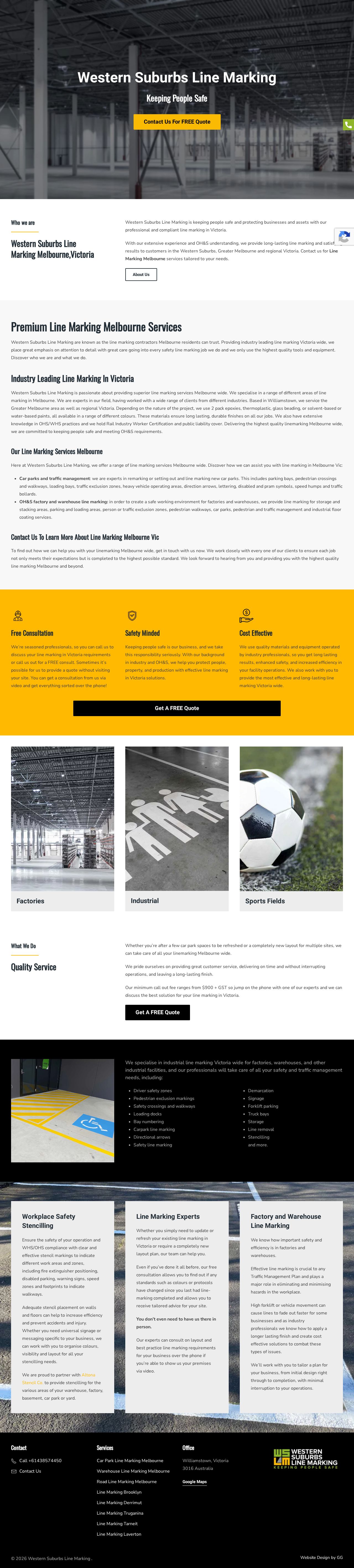 Western Suburbs Line Marking website