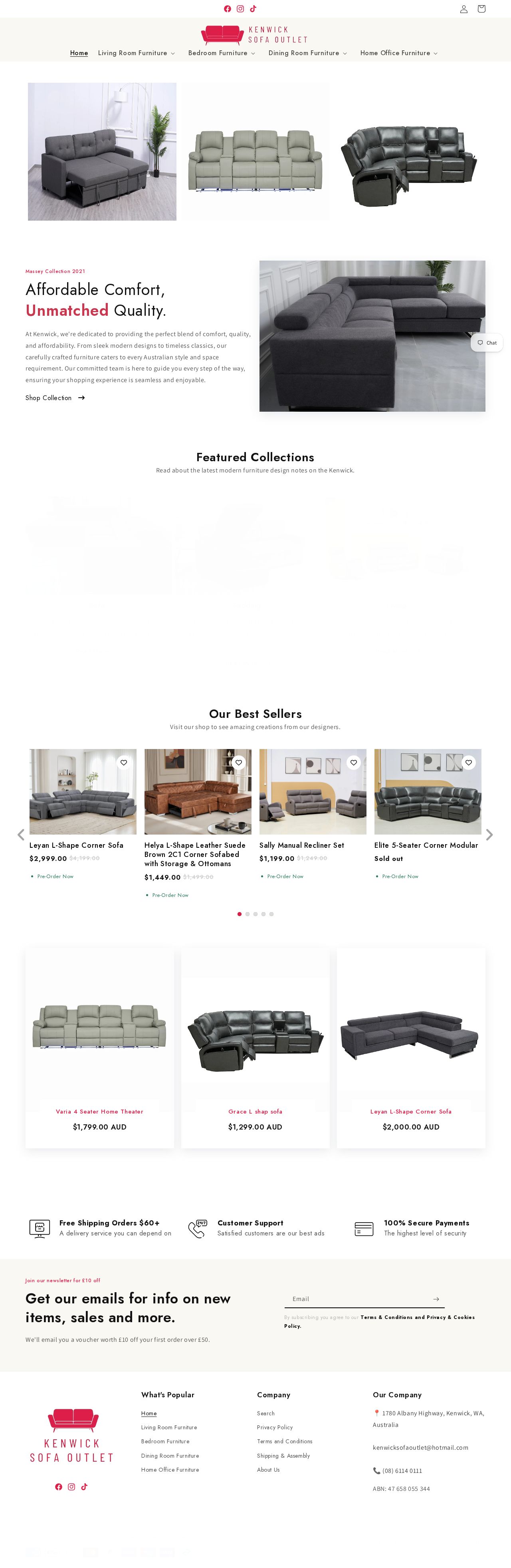 Kenwick Sofa Outlet website
