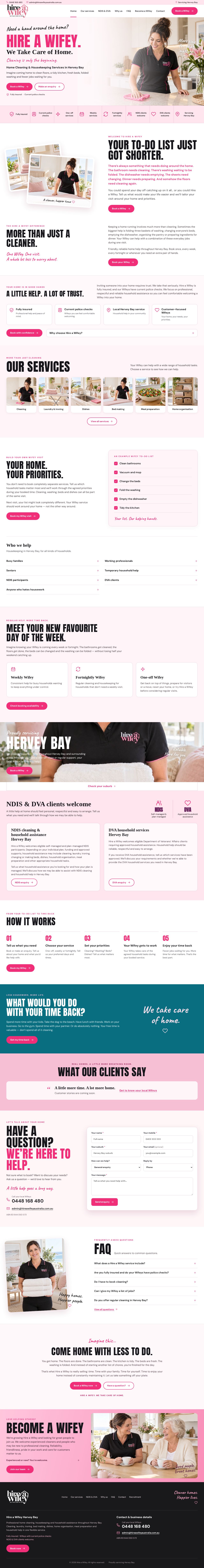 Hire a Wifey Australia website