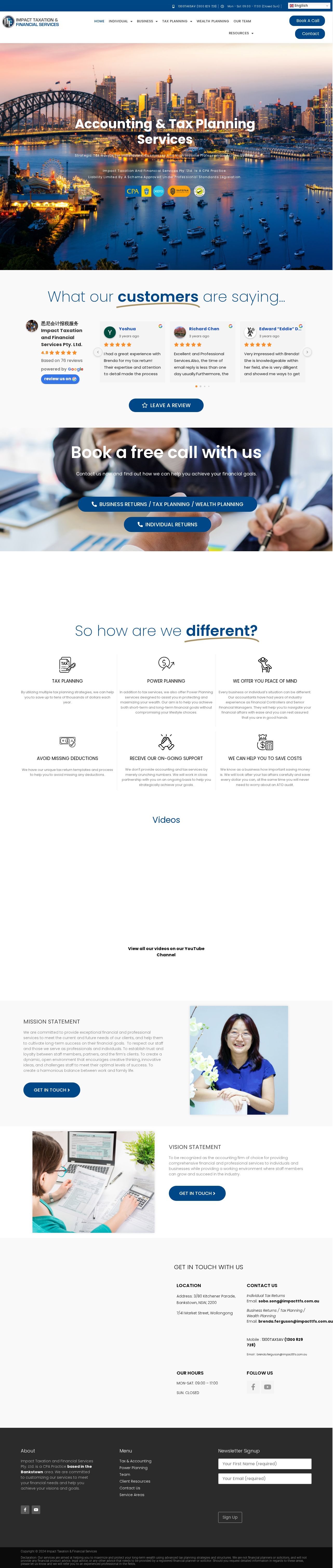 Impact Taxation & Financial Services website
