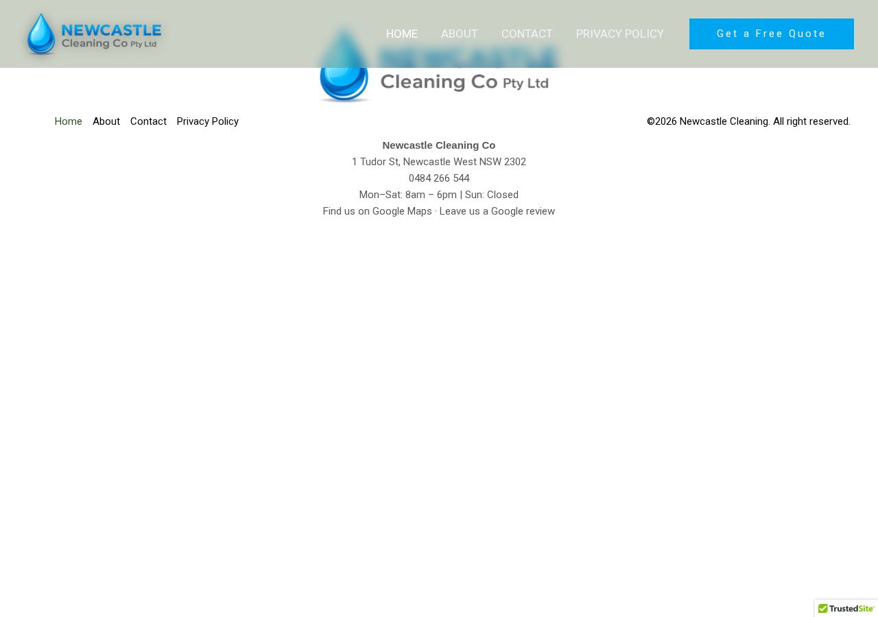 Newcastle Cleaning Co website