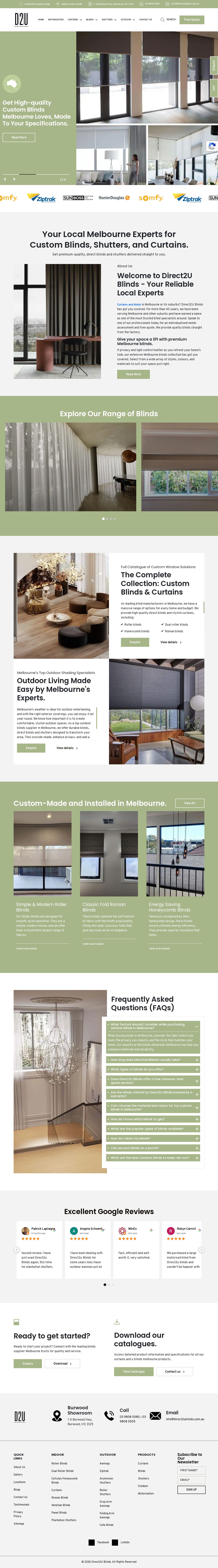 Direct2ublinds website