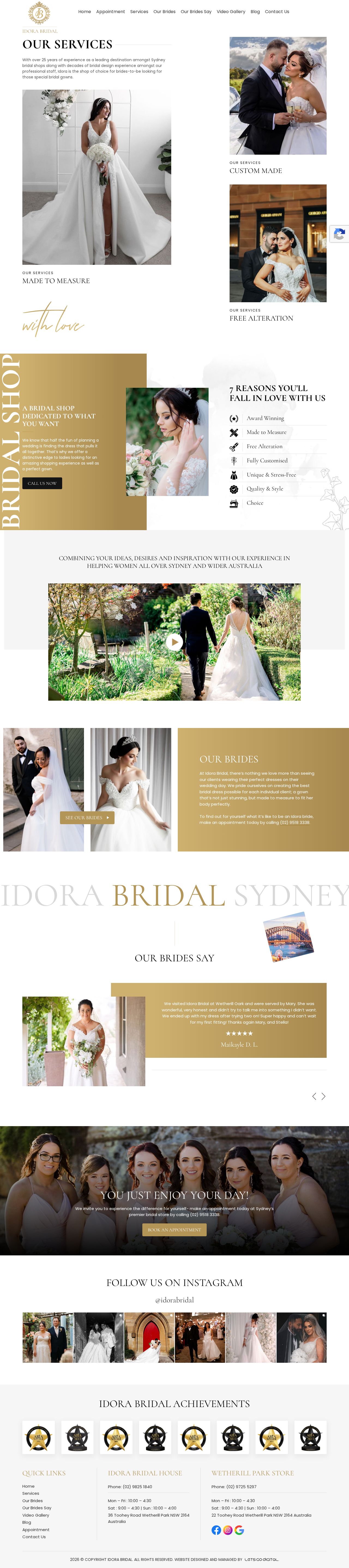 Idora Bridal website