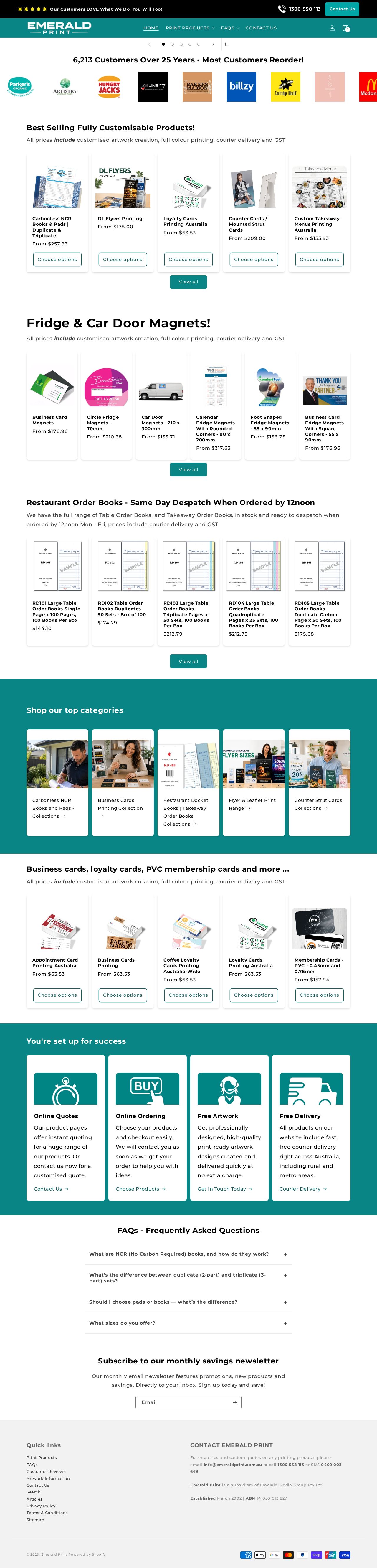 Emerald Print website