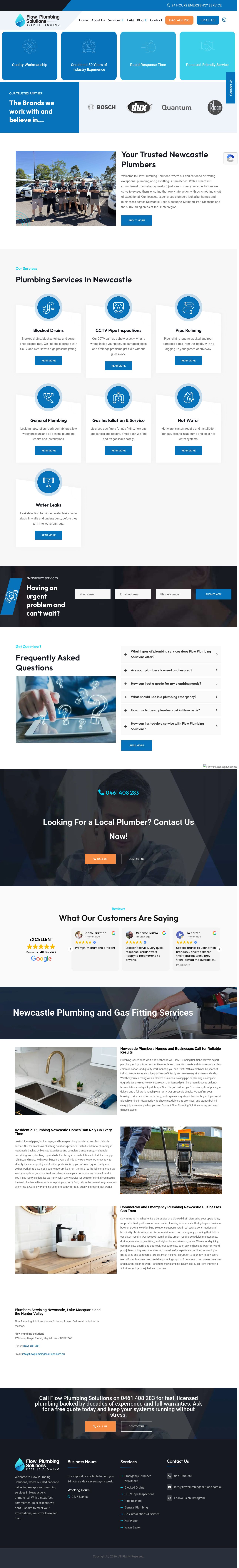 Flow Plumbing Solutions website