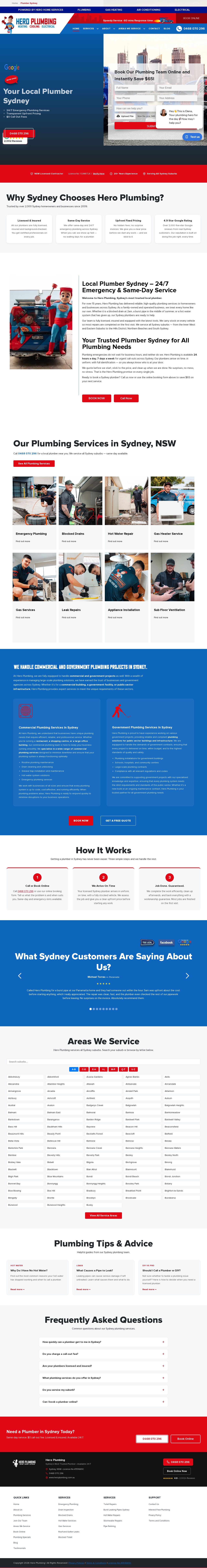 Hero Plumbing website
