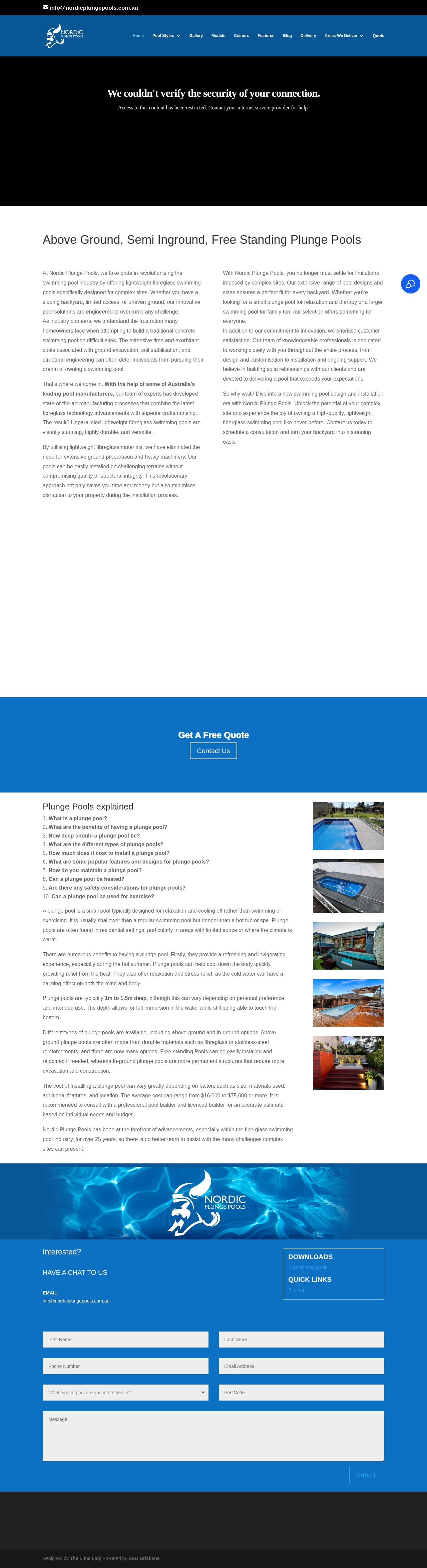Nordic Plunge Pools website