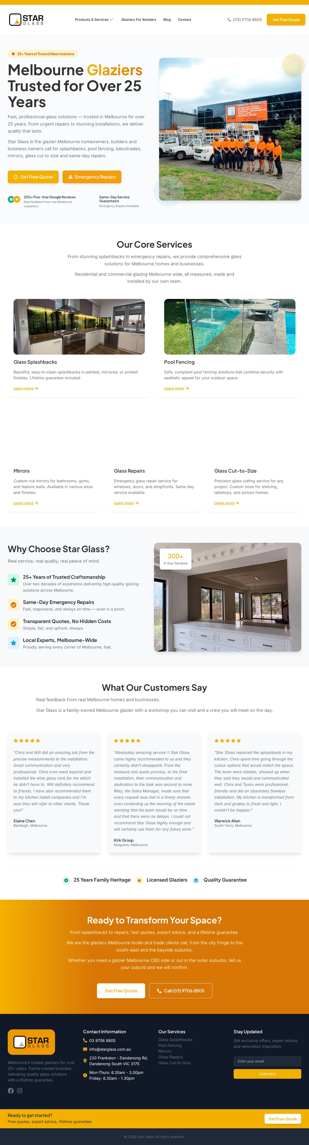 Star Glass website