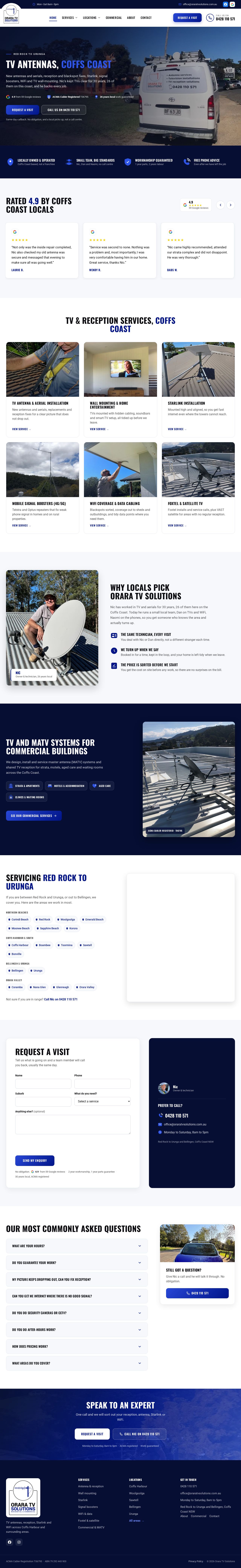 Orara TV Solutions website