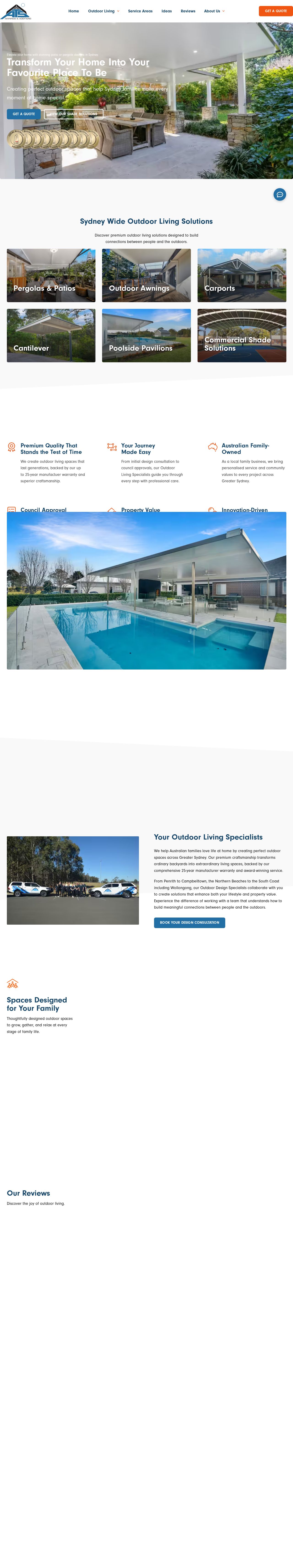 ATS Awnings and Additions website