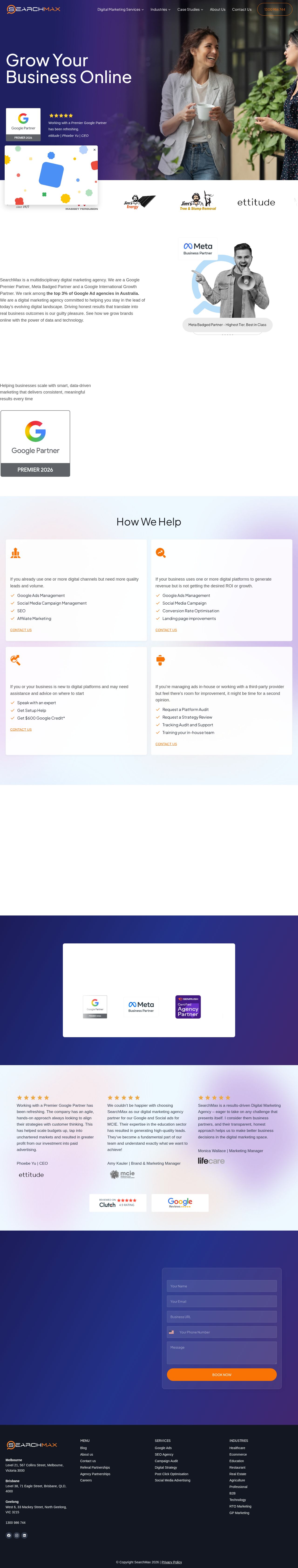 SearchMax Digital Marketing Agency Brisbane website