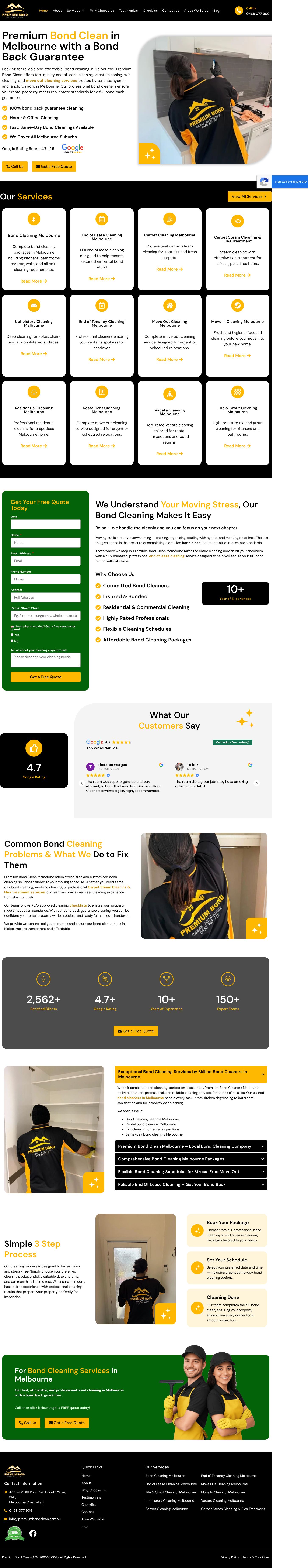 Premium Bond Clean website