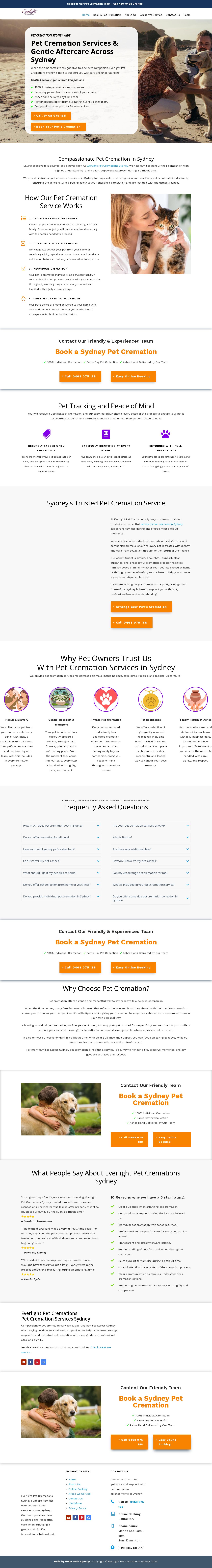 Everlight Pet Cremations website