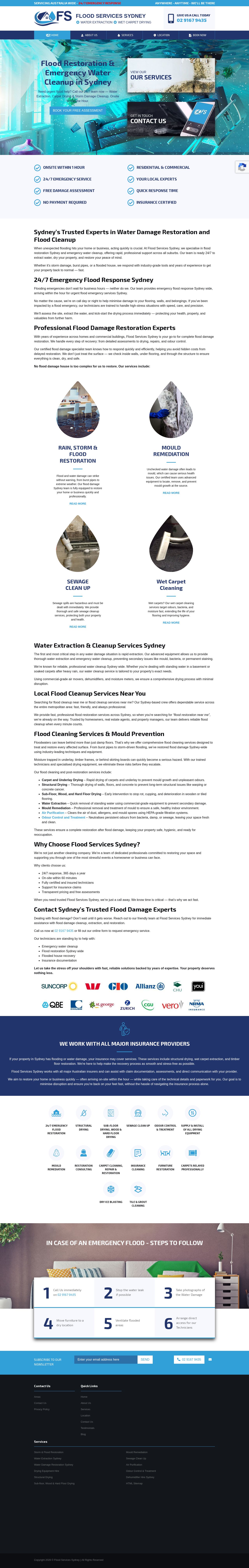 Flood Services Sydney website
