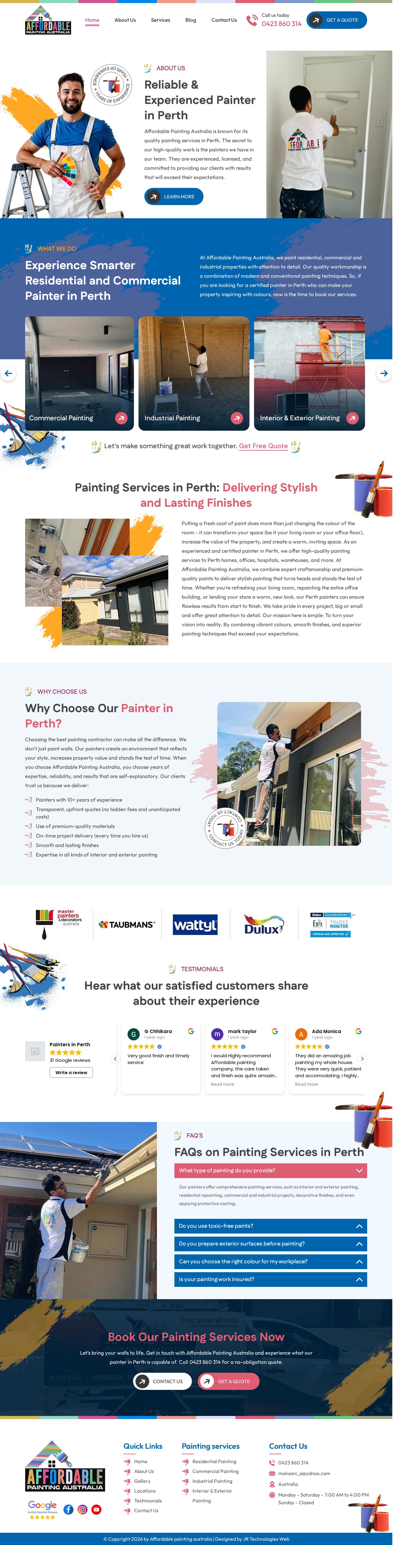 Affordable Painting Australia website