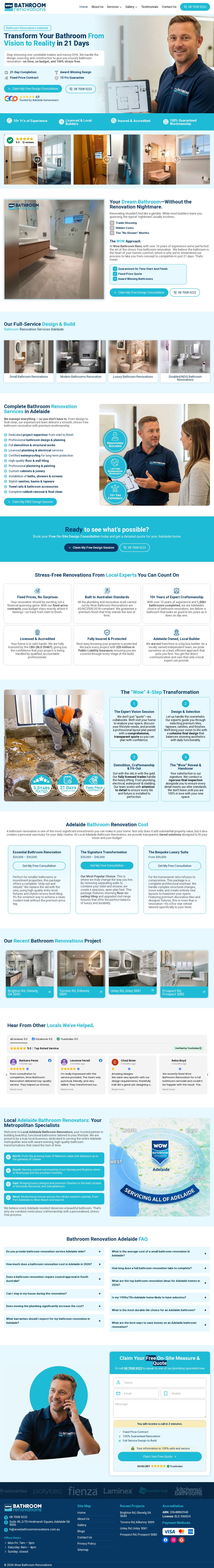 Wow Bathroom Renovations website