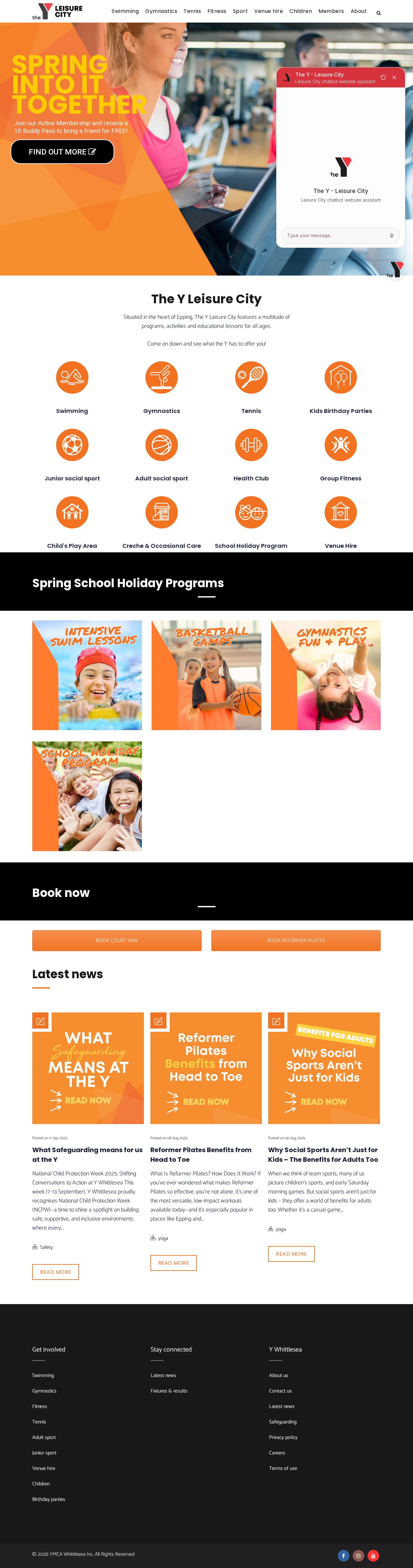 The Y Leisure City website