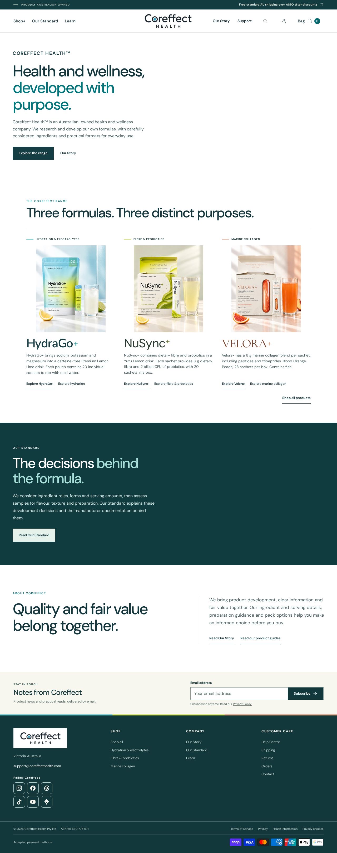 Coreffect Health website