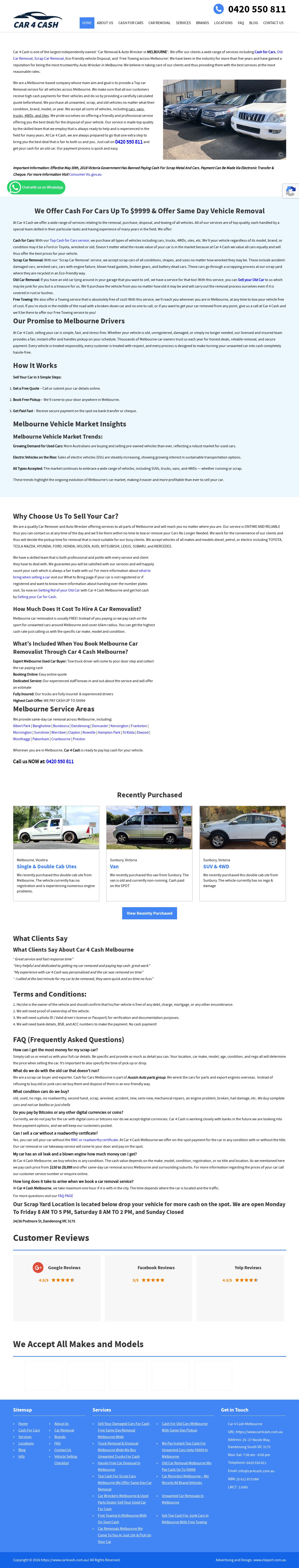Car 4 Cash website