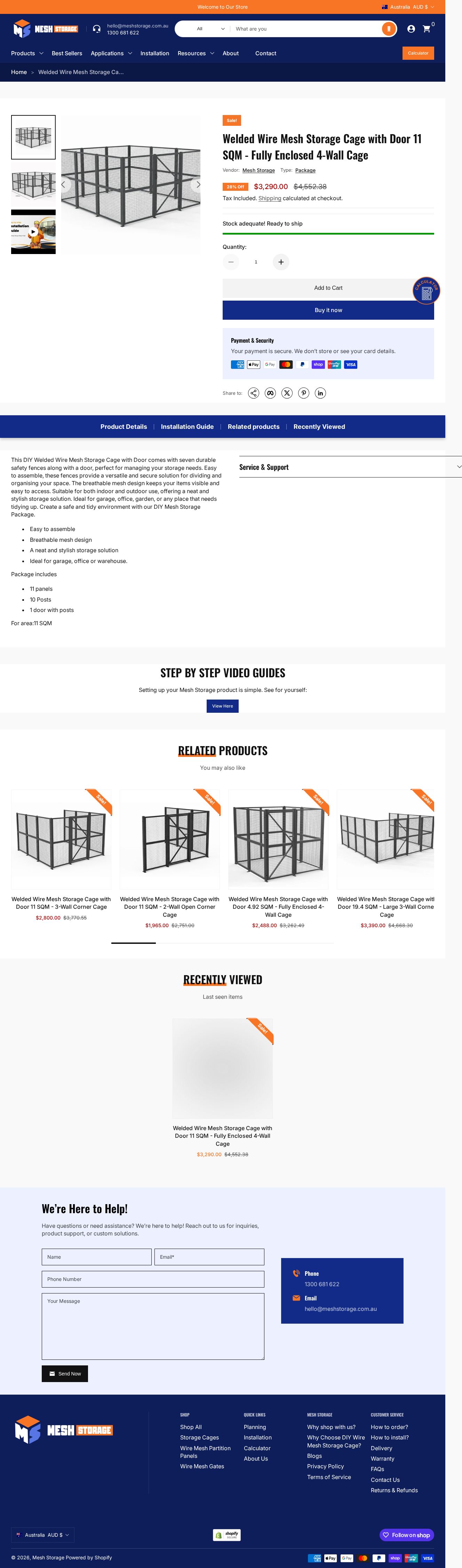 Mesh Storage website