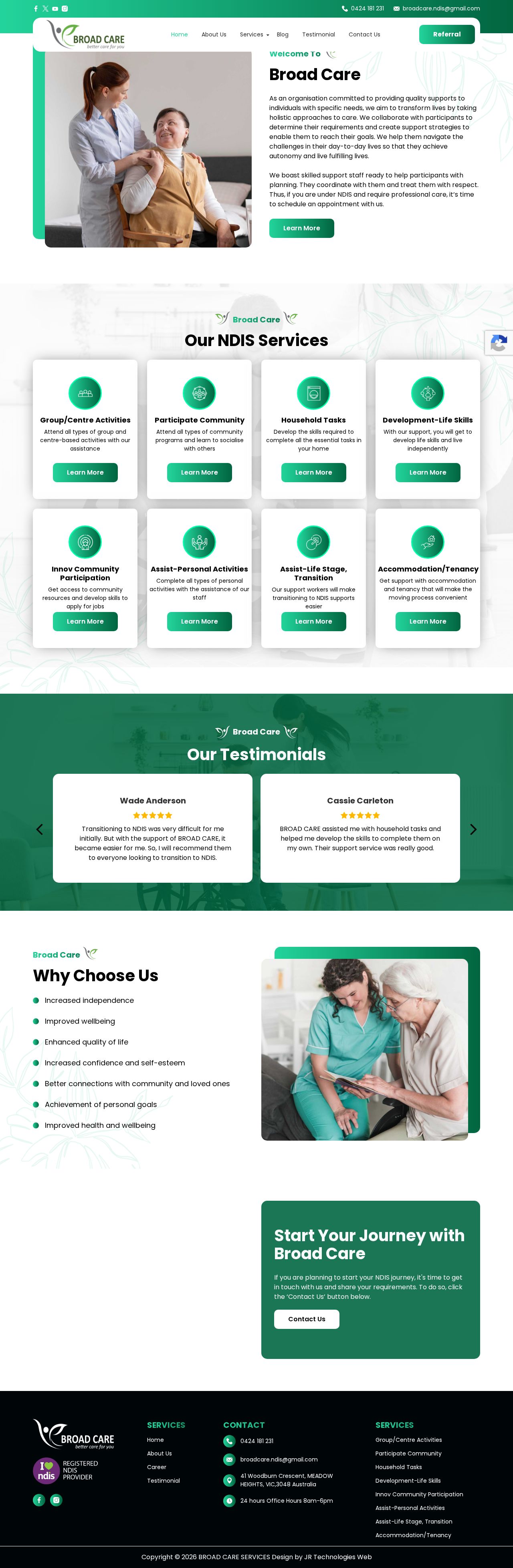 Broad Care website